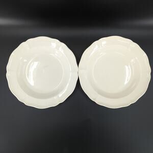 Wedgwood Queensware Queens Shape Salad Plates Off White Set of 2 FLAW